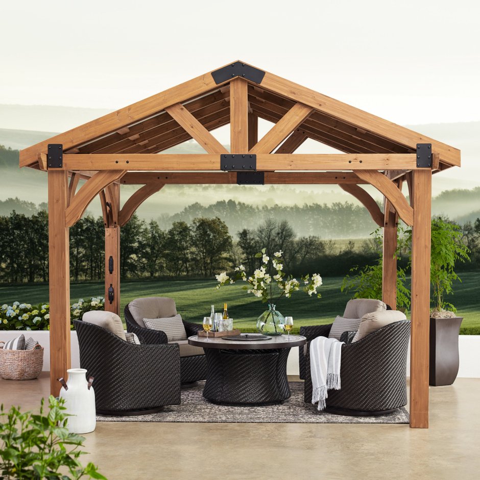 Беседка брусовая Gazebos