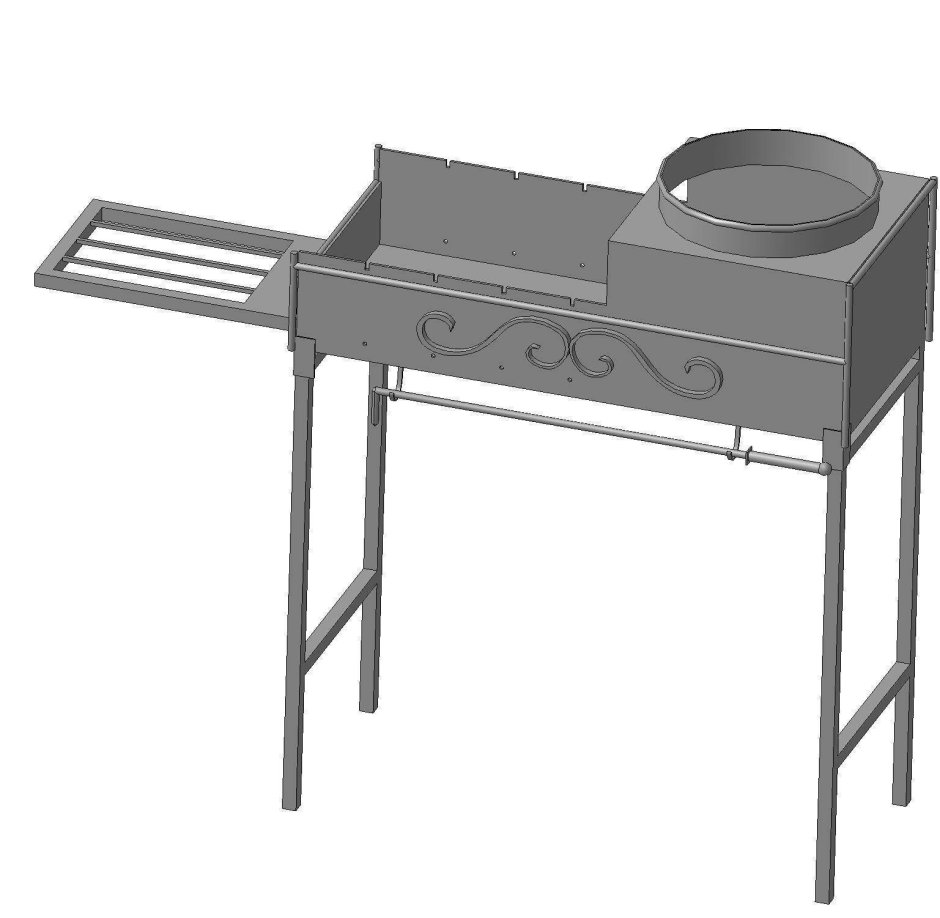 Мангал с казаном из металла чертежи