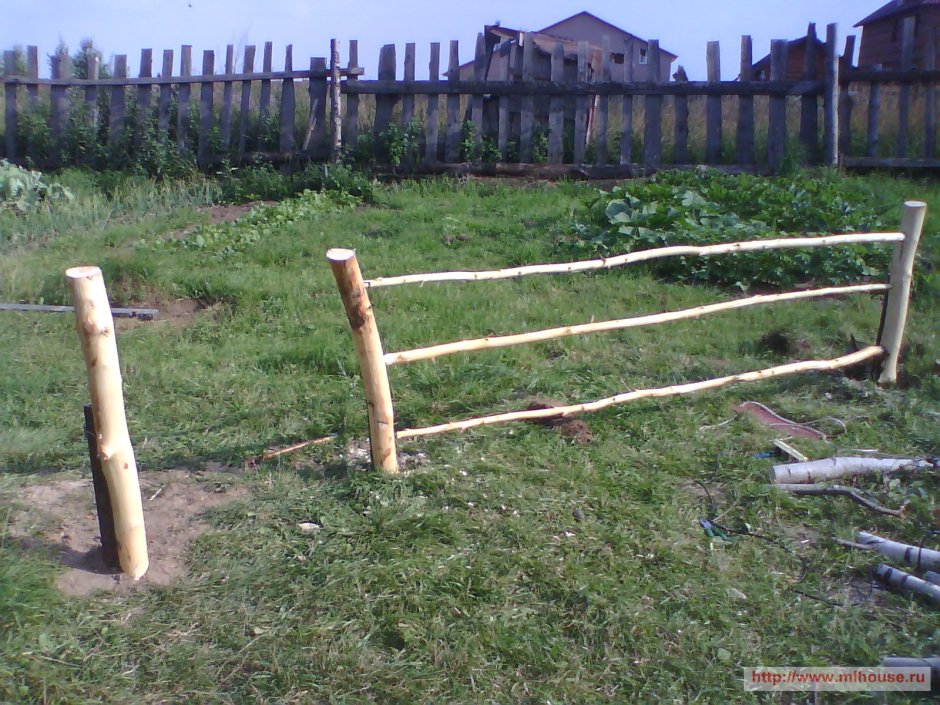Ограждение из веток