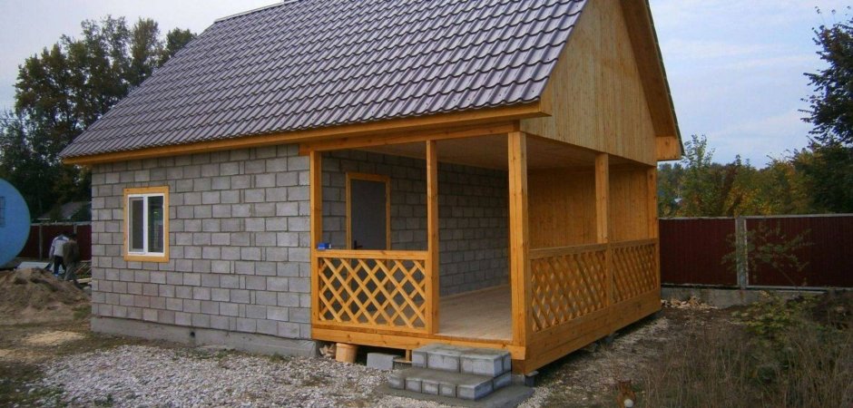 Баня 6 на 6 из газобетона