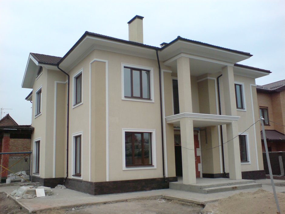 Фасад дома штукатурка