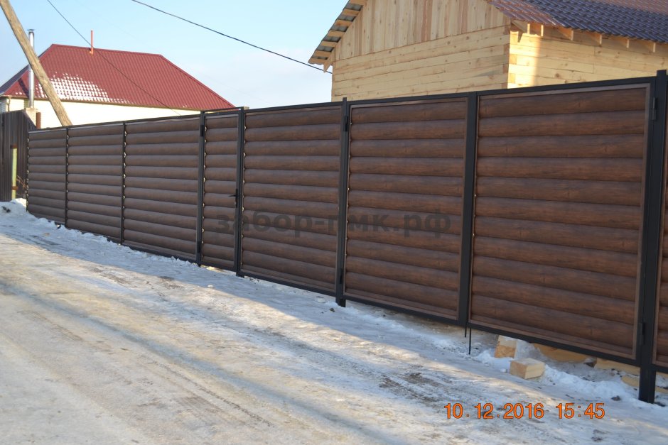 Металлосайдинг евробрус забор