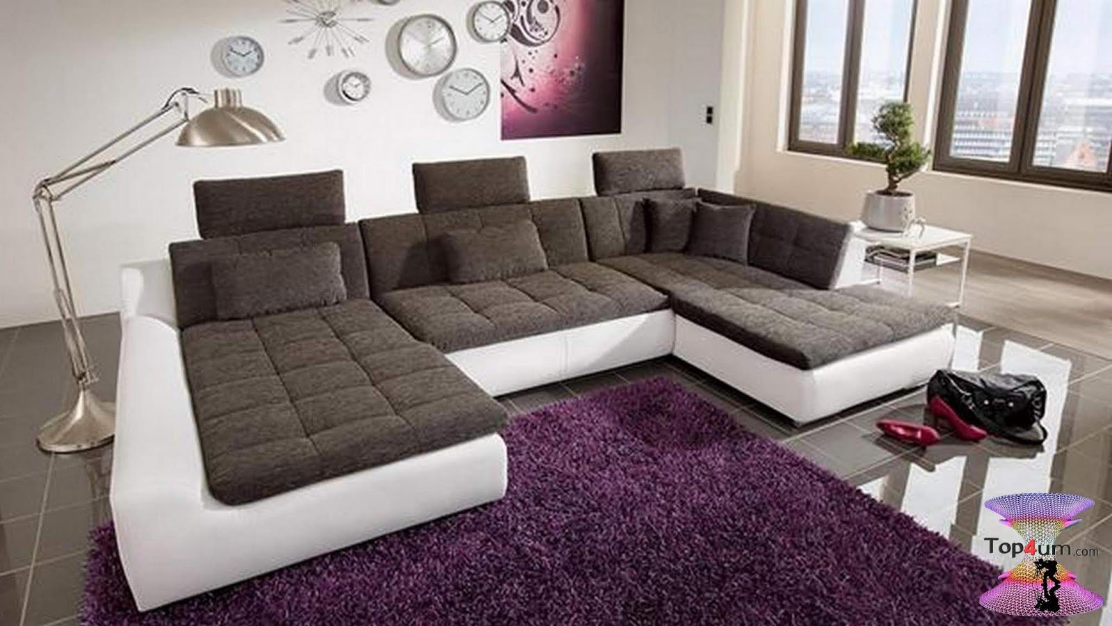 Угловой диван с лежаком