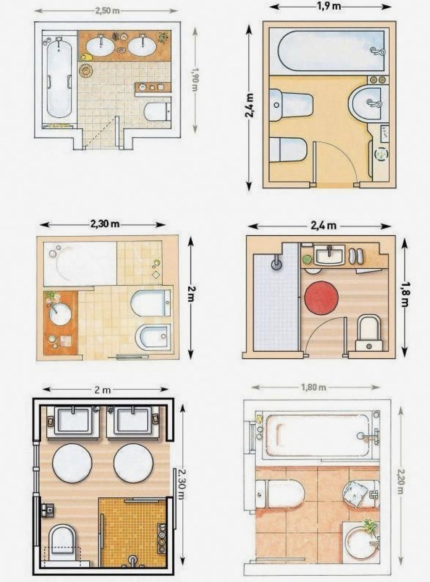 планировка ванной комнаты прямоугольной формы