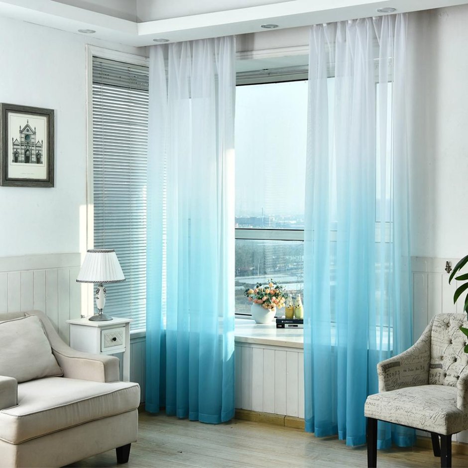 Легкие шторы для гостиной из легких тканей