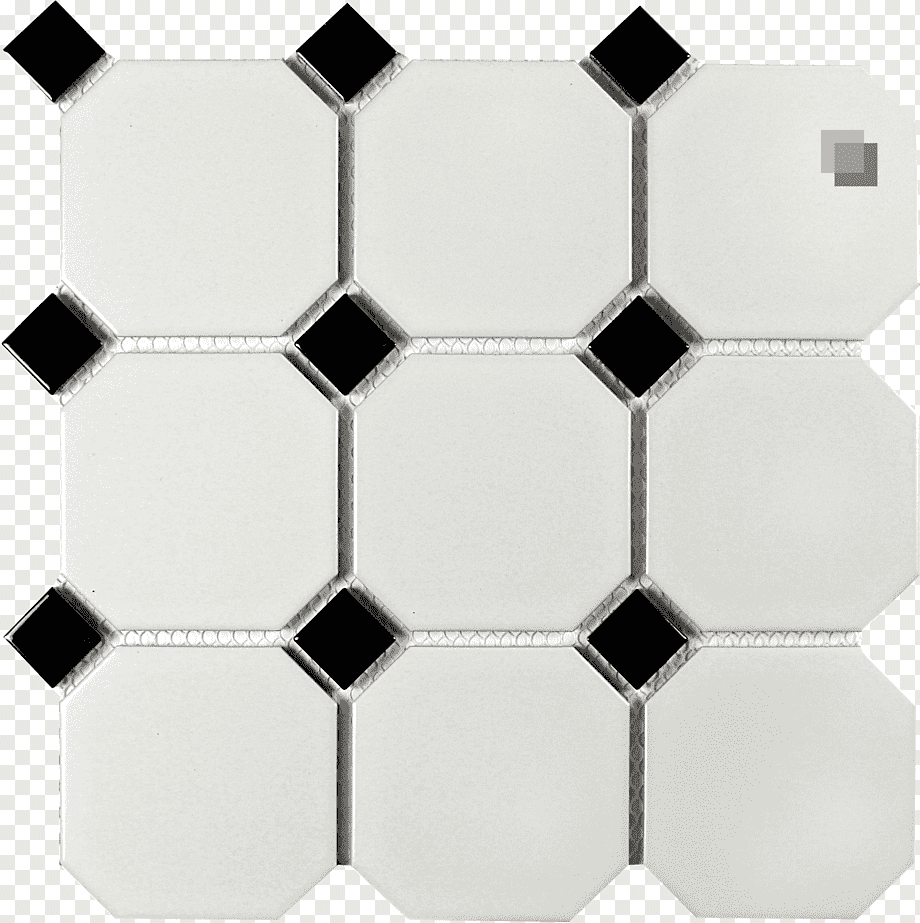 Мозаика керамическая Starmosaic Octagon big White/Black Matt