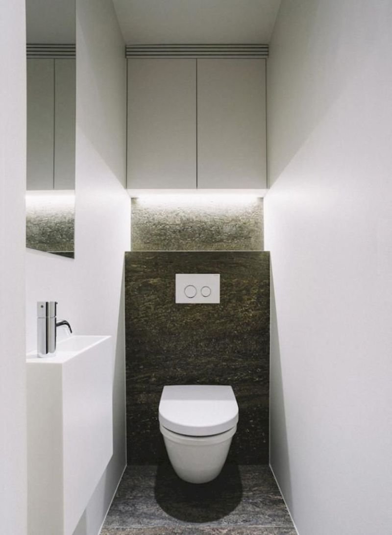 Дизайн туалета со шкафом в квартире фото