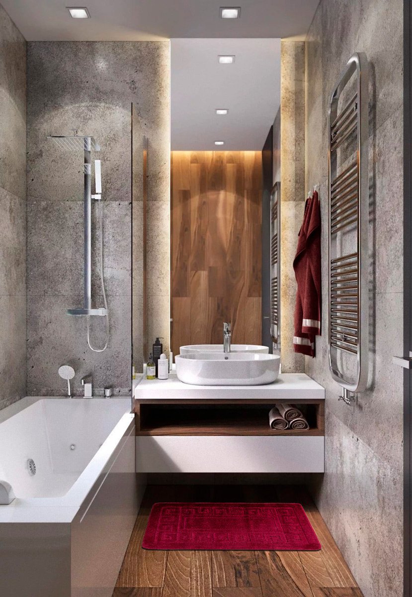 Дизайн ванной комнаты без унитаза