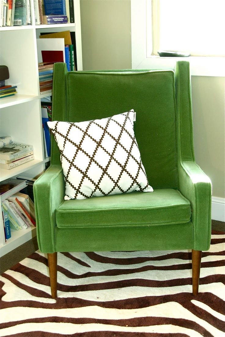 Кресло МИД сенчури зеленое