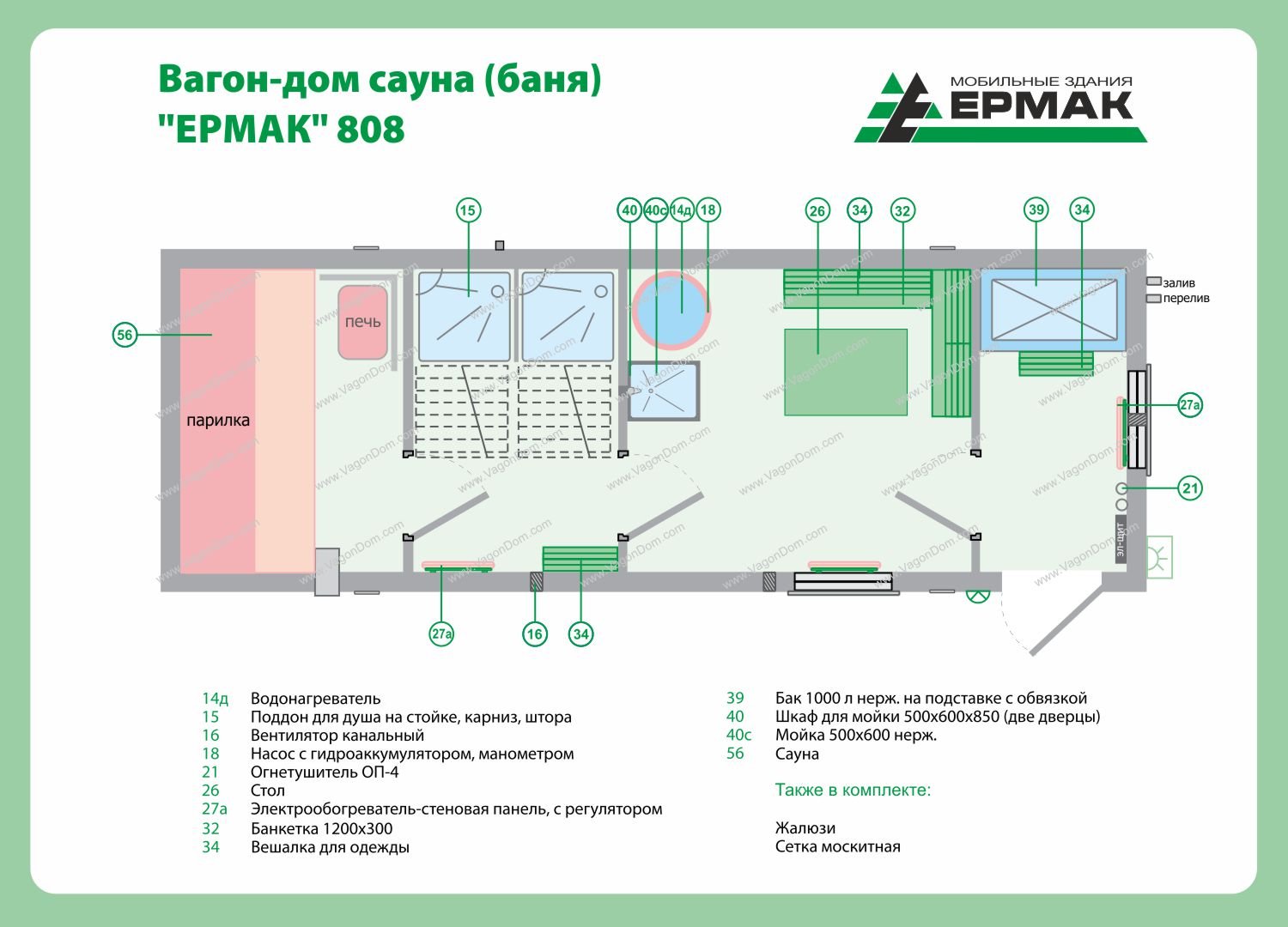 Мобильное здание вагон Ермак