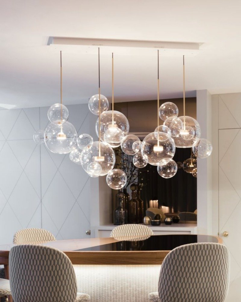 Люстра Giopato & Coombes Bolle Zigzag Chandelier 24 Bubble Linear