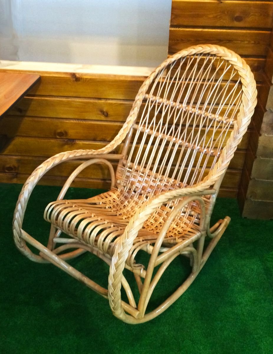 реставрация кресла из лозы