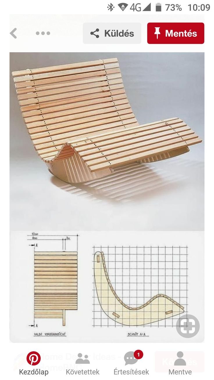 Складное кресло из реек