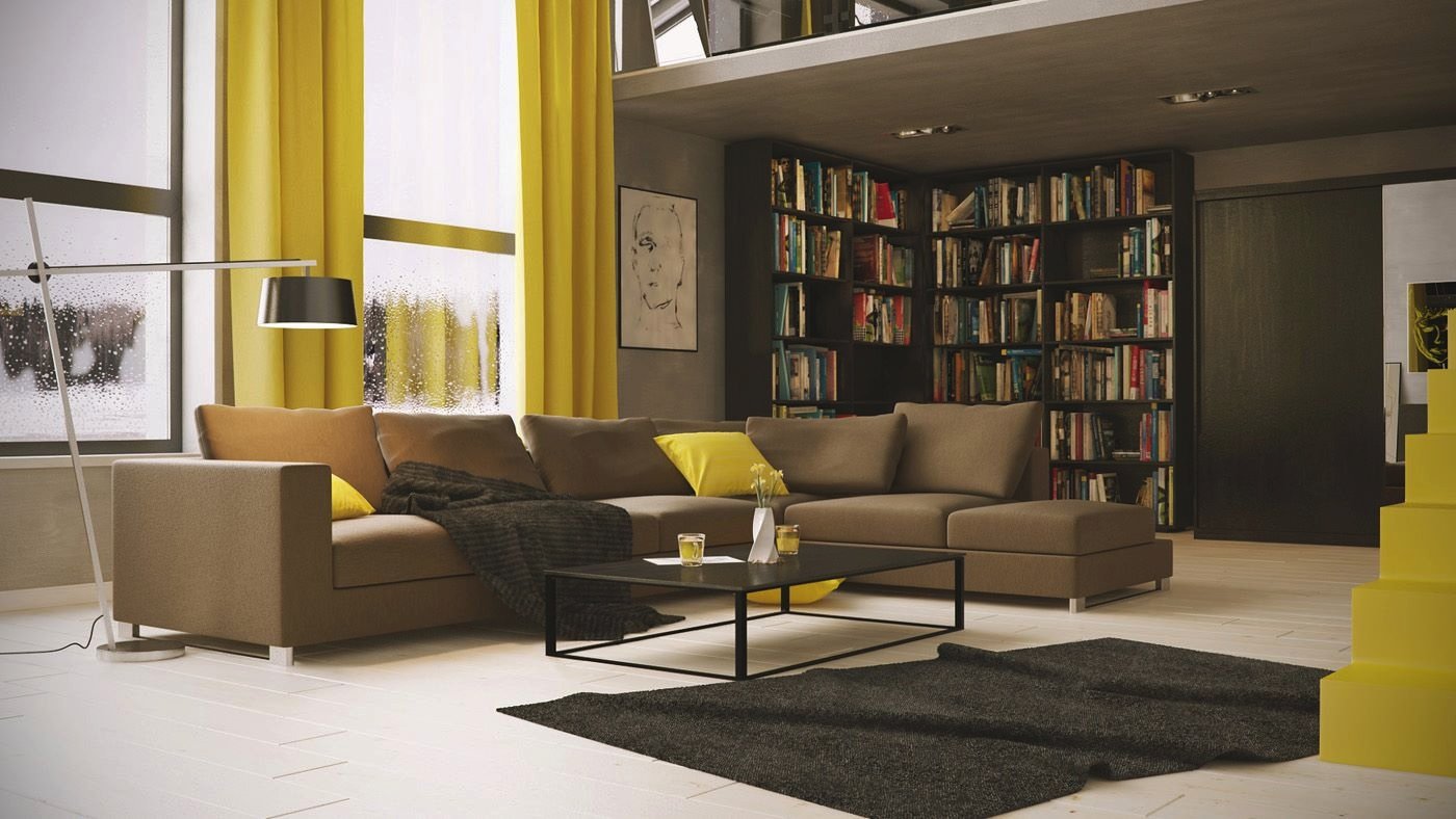 Горчичный коричневый. Горчичный диван в интерьере. Горчичный диван в интерьере гостиной. Желтый диван в интерьере. Диван горчичного цвета в интерьере.