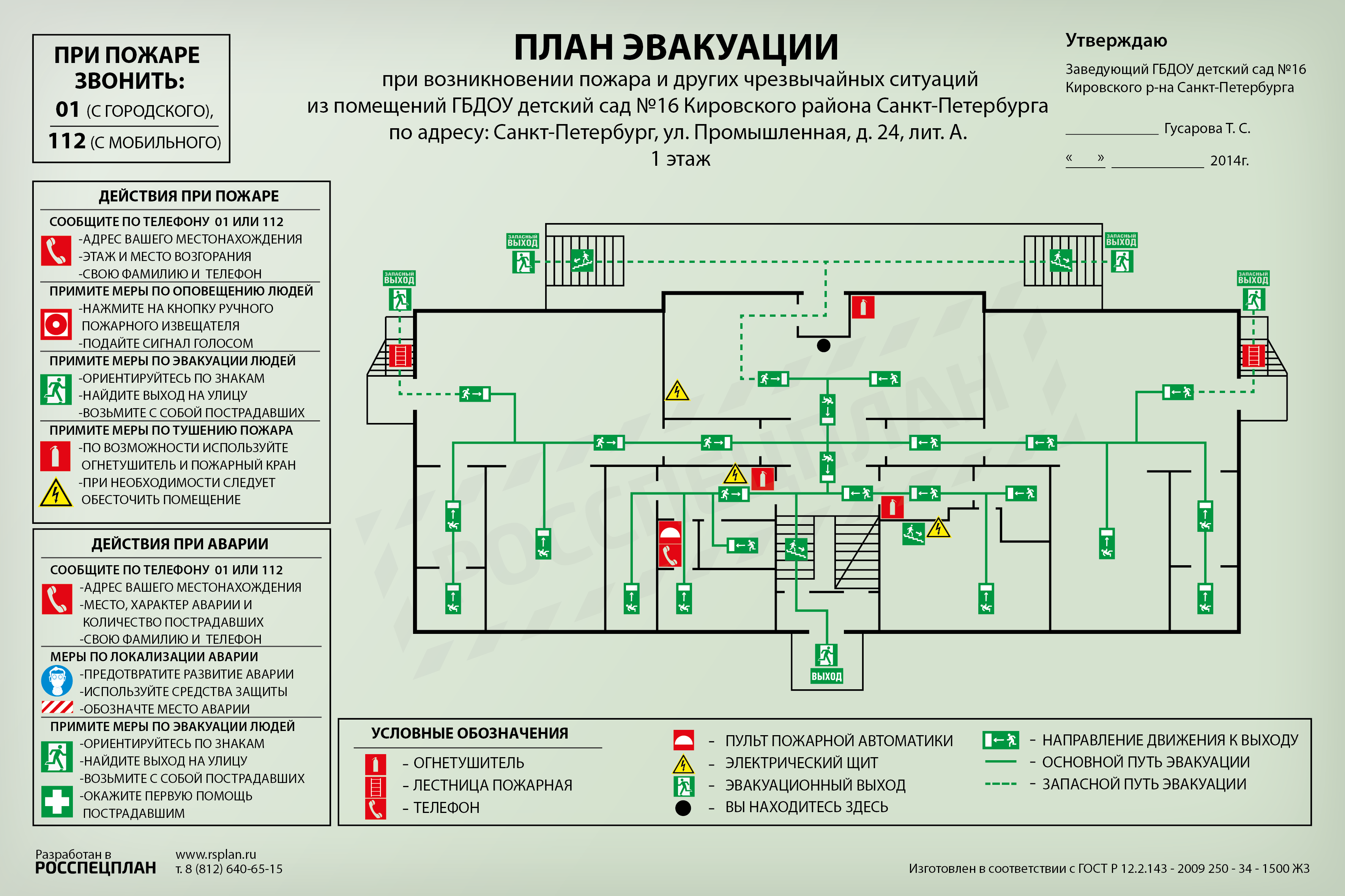 Сколько эвакуационные выходы на этаж