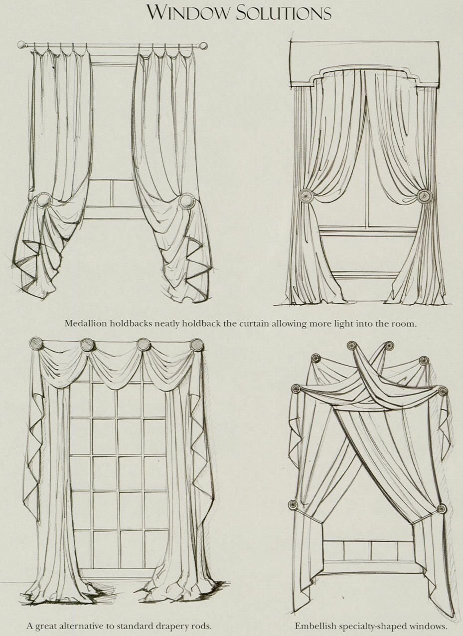 Шторы своими руками схемы. Эскизы штор. Шторы чертеж. Набросок штор. Макет штор.