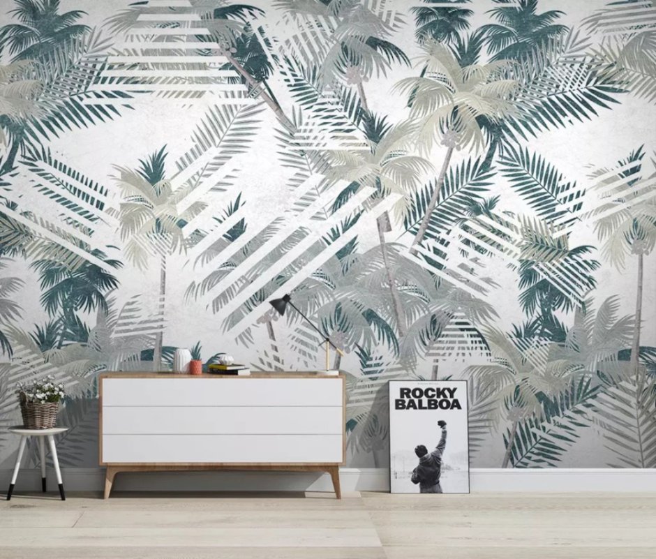 Обои пальмовые листья для стен