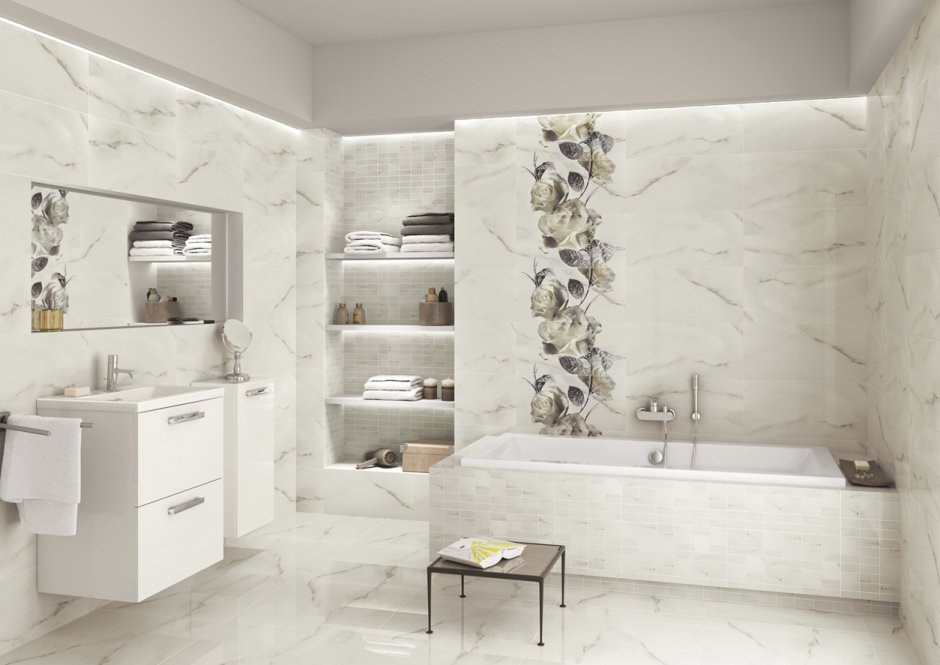 Плитка настенная y83003 Carrara White 300x800