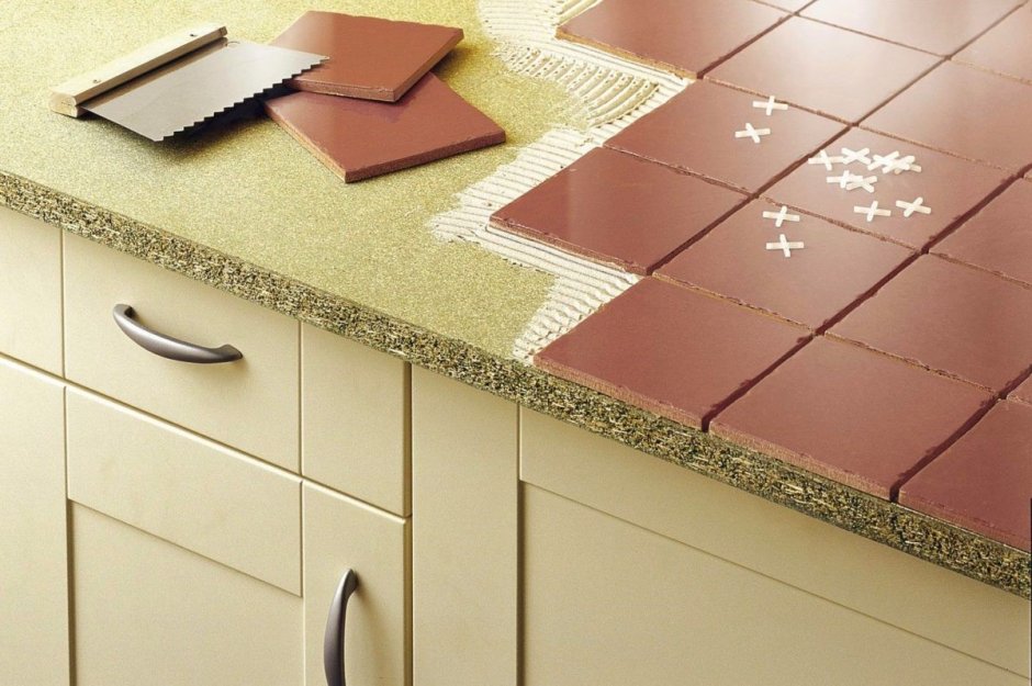 Столешница из керамической плитки