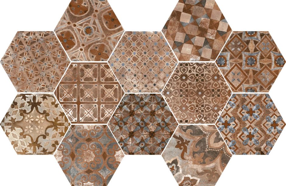 Декор Ragno epoca Decoro Cementine Cotto scuro 21х18.2
