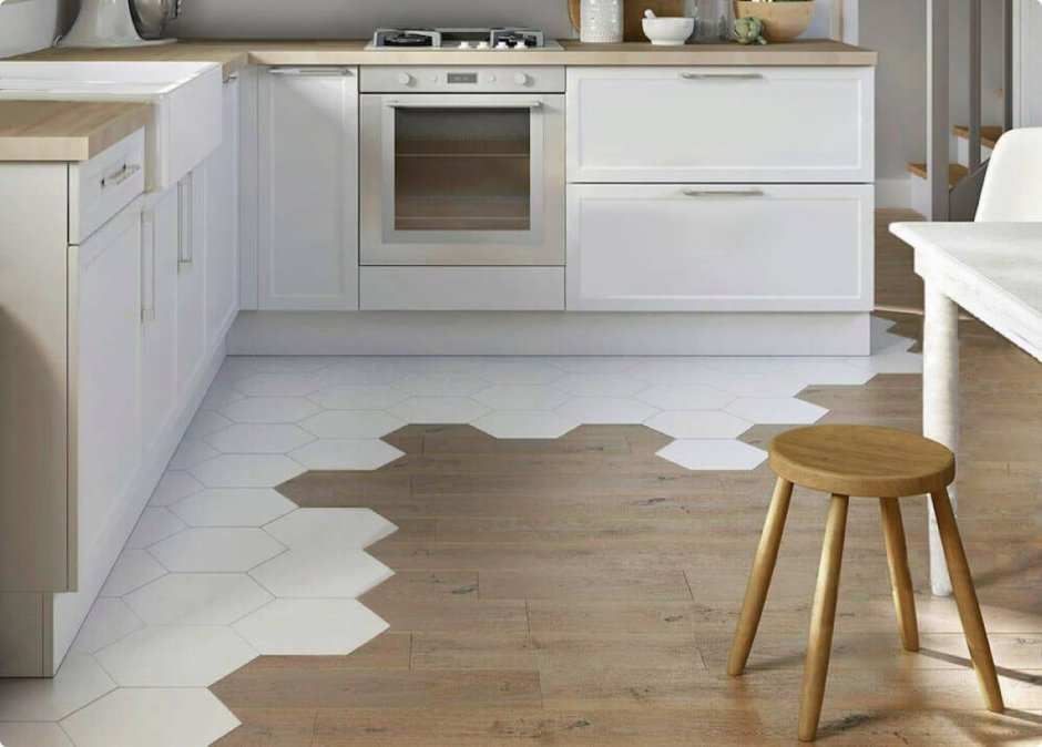Плитка напольная Гексагон Wood Tiles 2