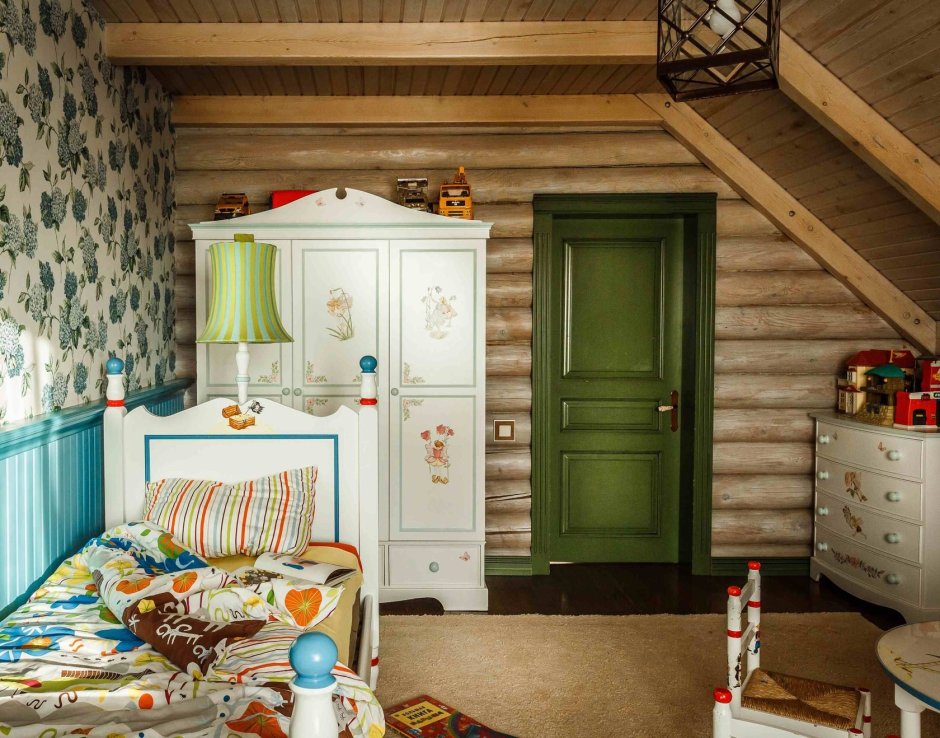Детская комната в деревянном доме дизайн