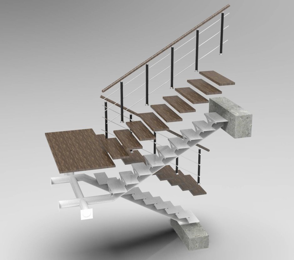 Элементы металлической лестницы