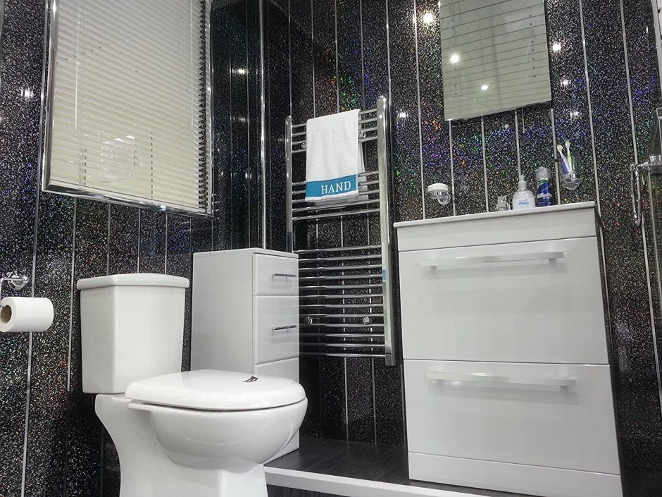 Дизайн ванной комнаты самоклеющимися панелями