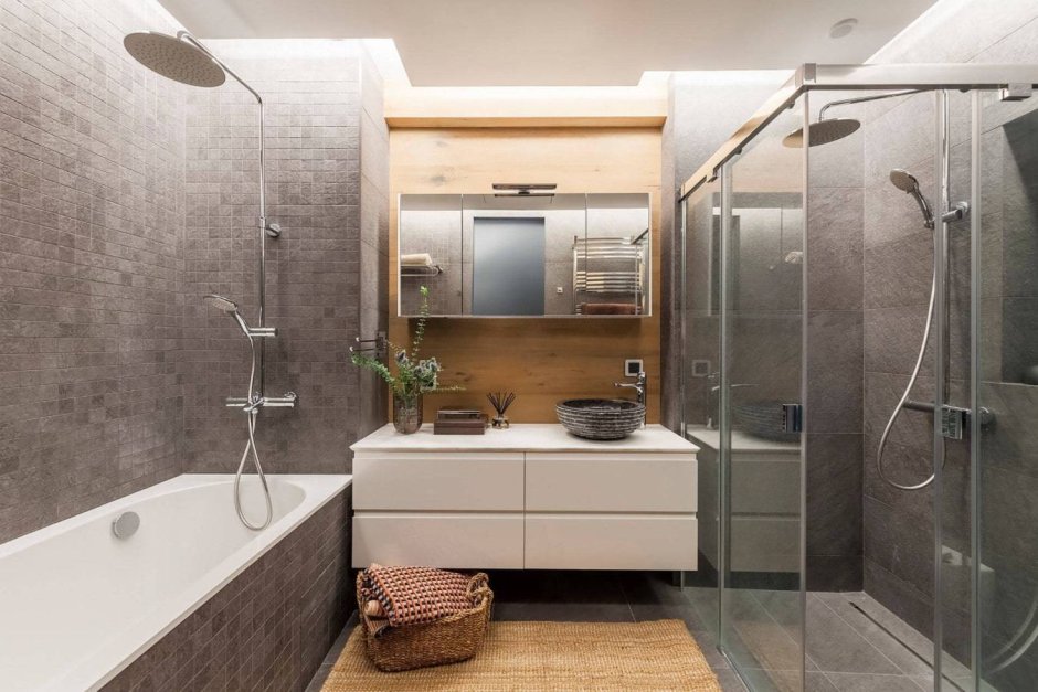 Ванная комната с душем дизайн