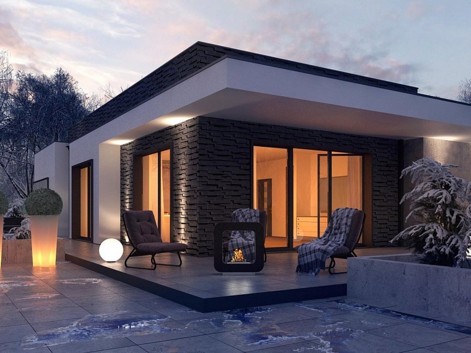 Дизайн дома в современном стиле снаружи