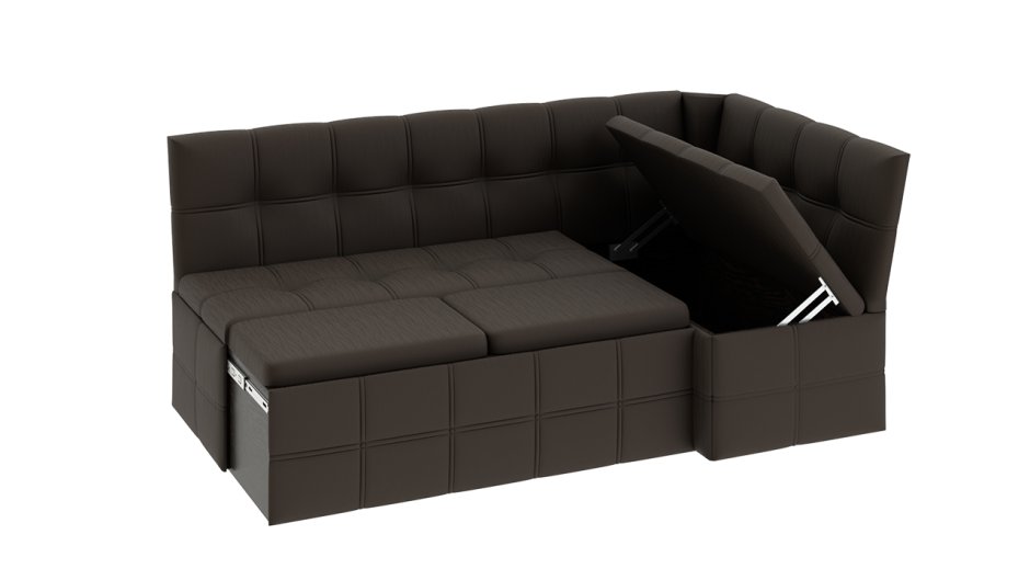 Компактный угловой диван со спальным местом