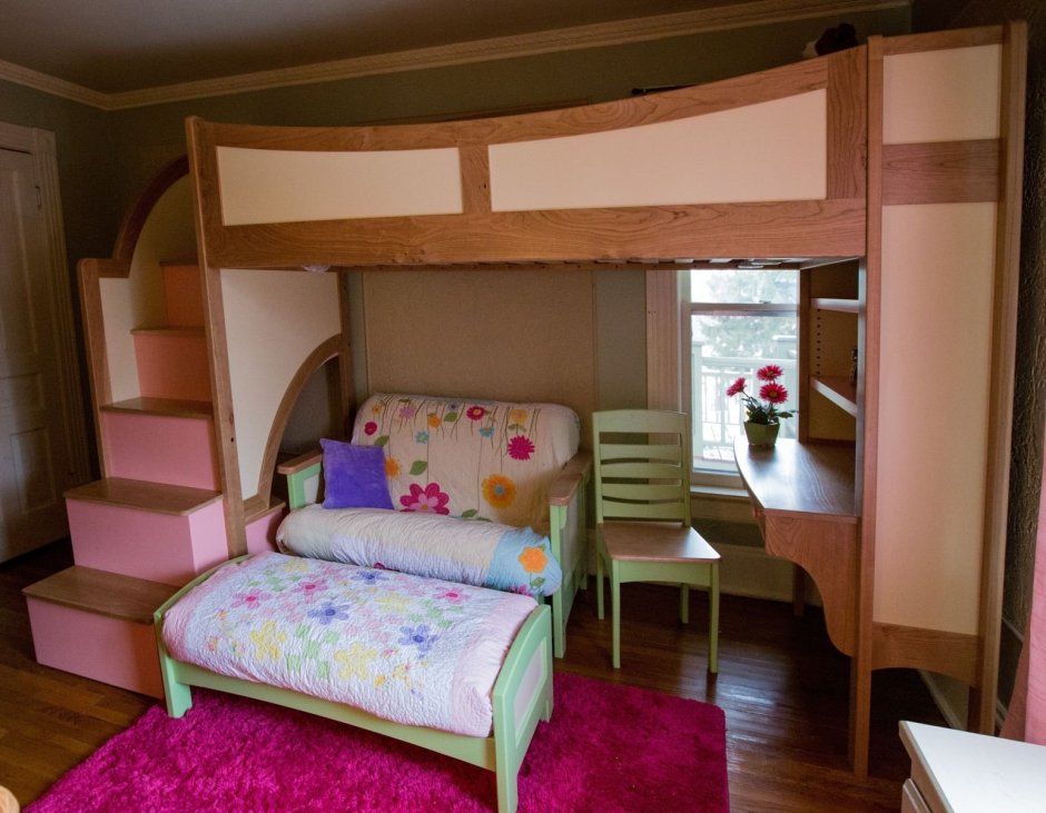 Двухэтажный диван детский