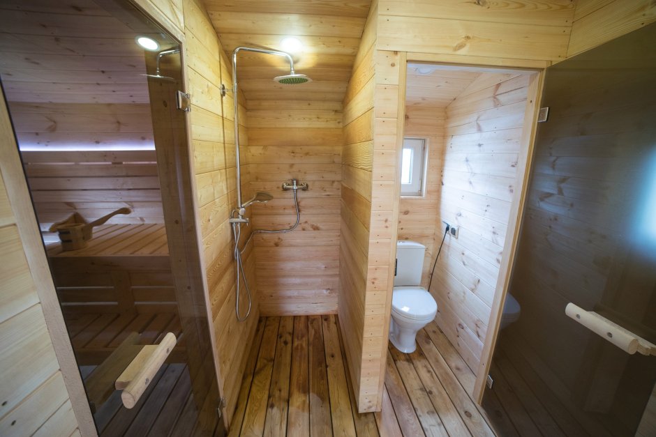 Туалет в бане дизайн