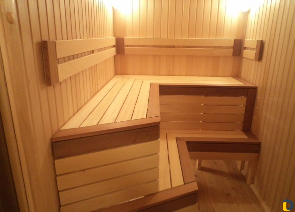 Красивые полки в бане