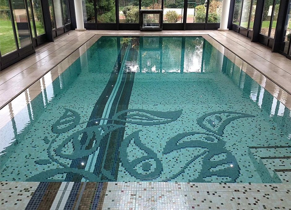 Мозаичная плитка для бассейна