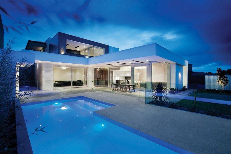 Фото красивые дома с бассейном