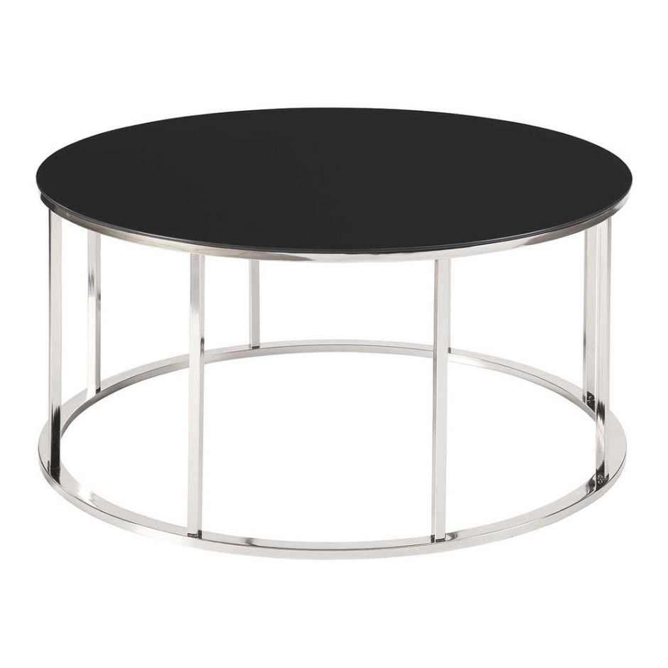 Стол журнальный Clenco t305-8 Black/Chrome круглый