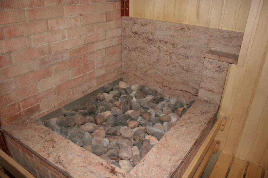 Банная печь с шамотной каменкой