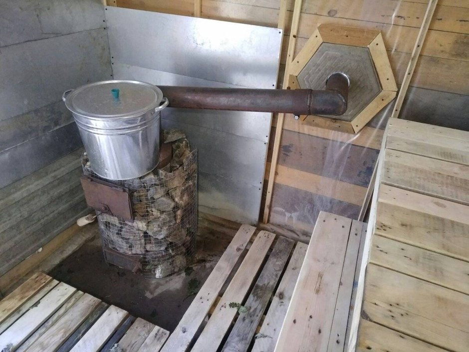 Баня из подручных средств