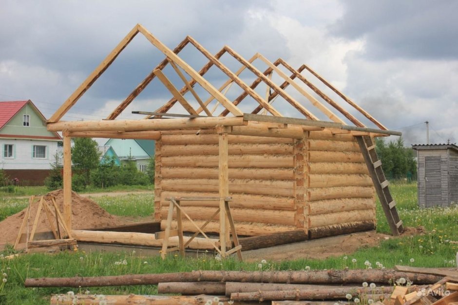 Баня с выносом под предбанник