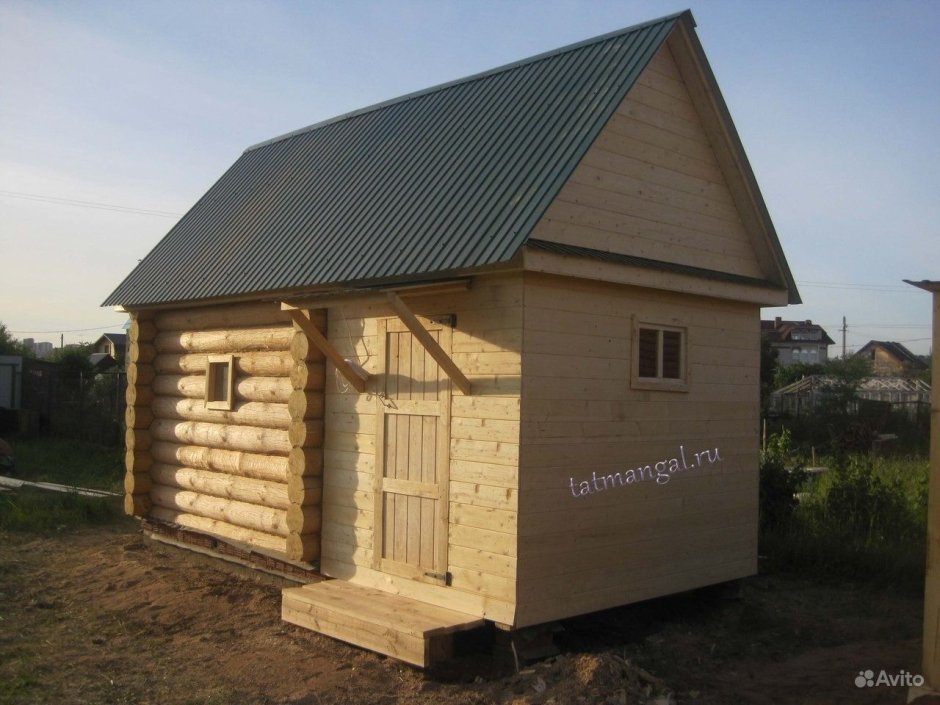 Планировка бани из оцилиндрованного бревна
