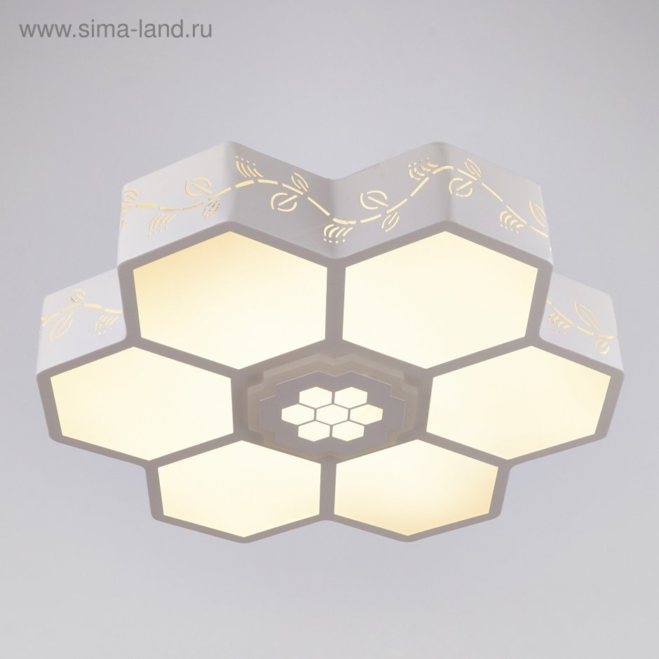 Люстра "ночное небо" led 3 режима 72вт белый 50х50х9 см 3950835