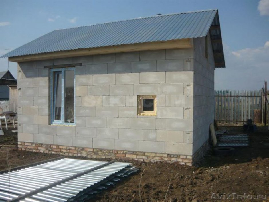 Сарай из пеноблоков 4x3