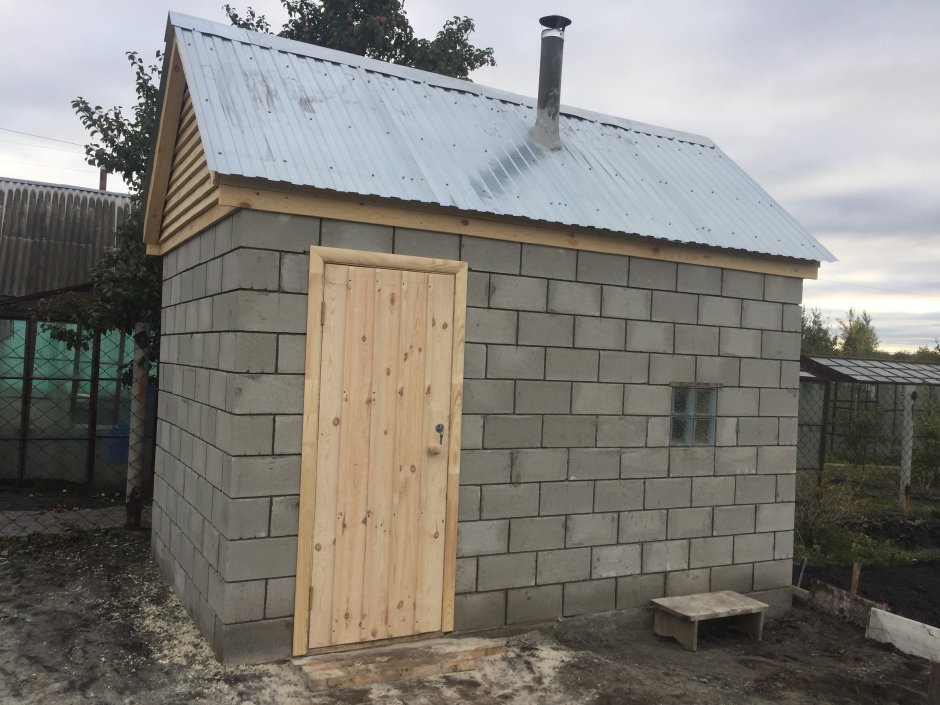 Баня 6х5 из пеноблоков