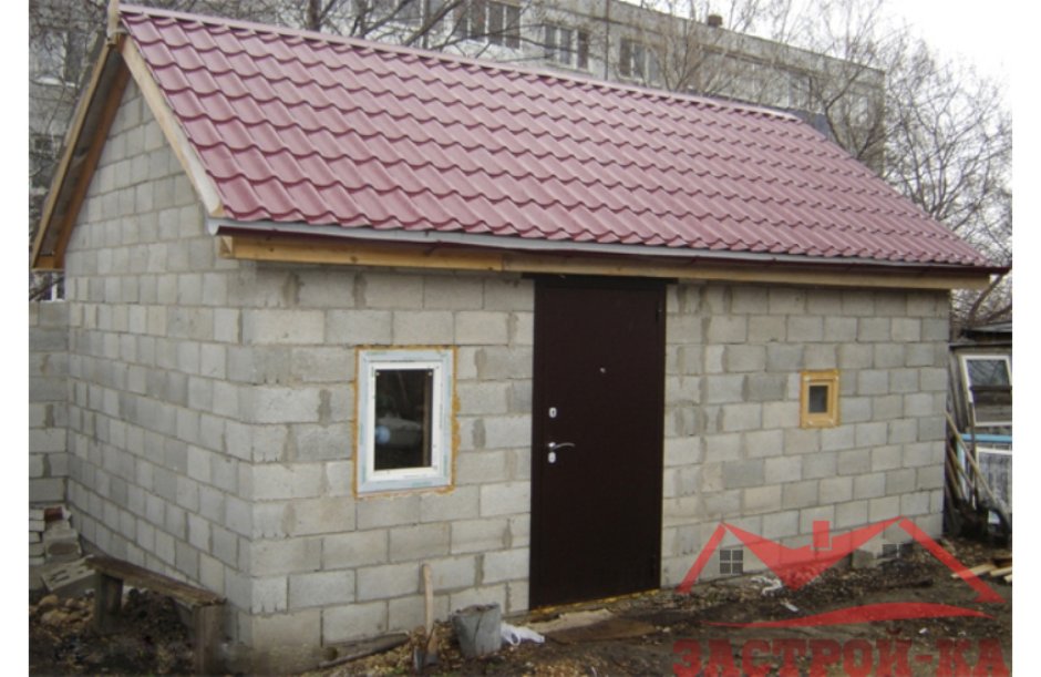 Баня 6х4 из керамзитобетонных блоков планировка