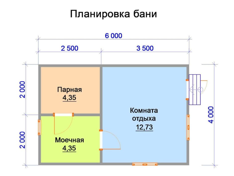 Баня 4 на 4 из керамзитобетонных блоков