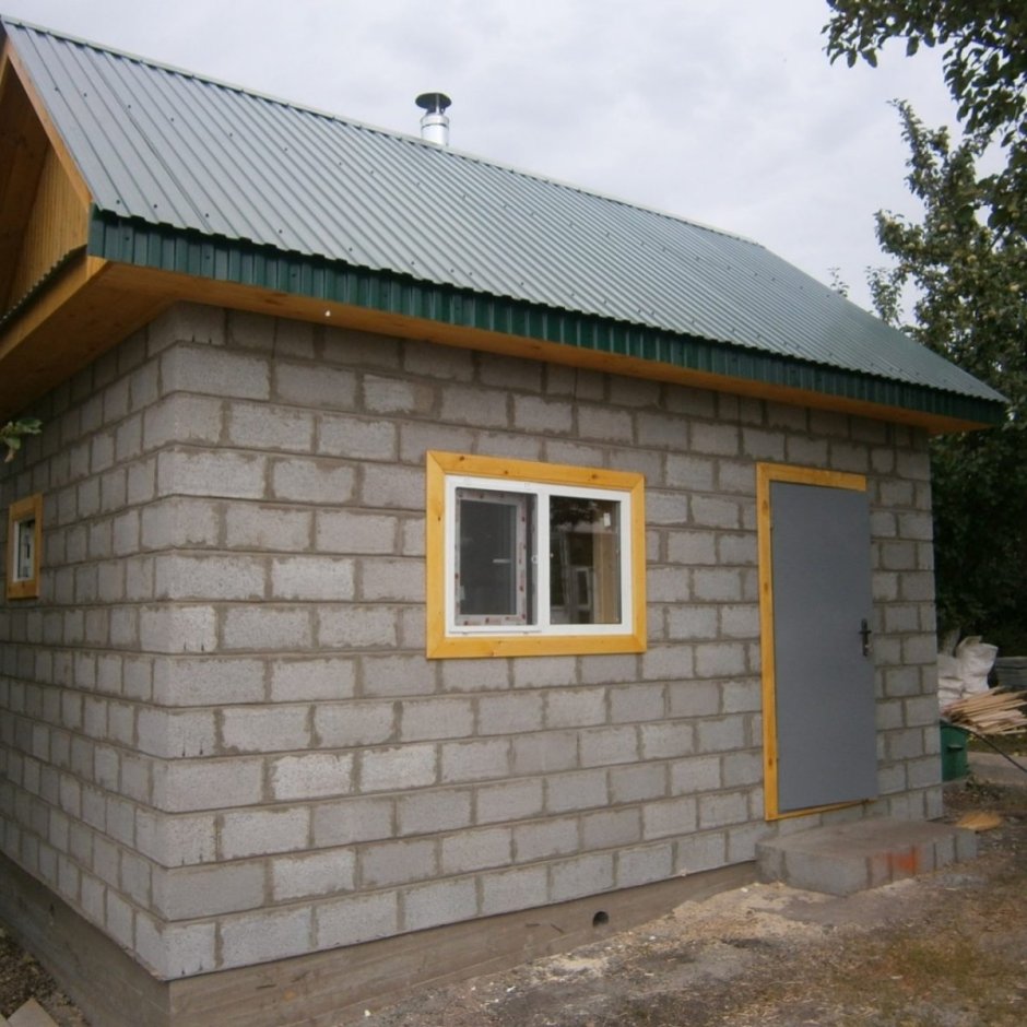 Баня из керамзитобетонных блоков проекты 4х6
