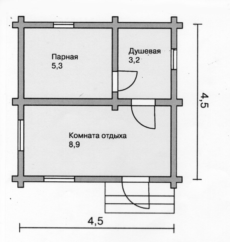 Баня из ГСБ
