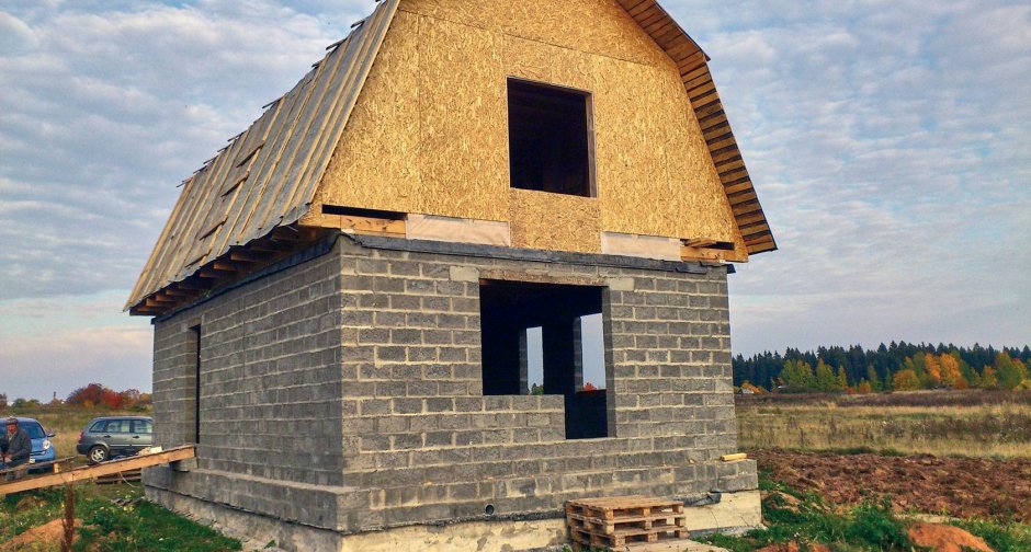 Круглый дом из керамзитоблоков