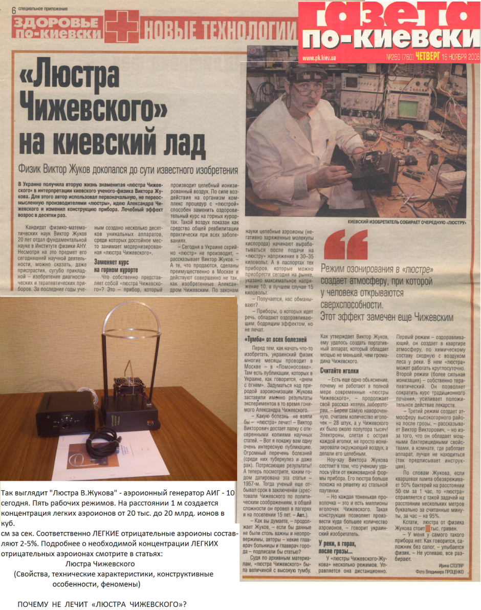Люстра Чижевского Ион-25